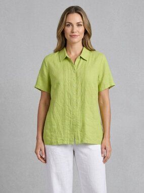 Laura Plus Linen Blouse